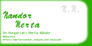 nandor merta business card
